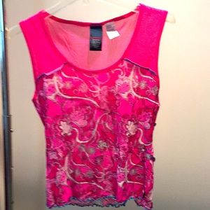 🌼Vintage Tommy Hilfiger Jean, Cute, Semi Sheer, Sleeveless Top